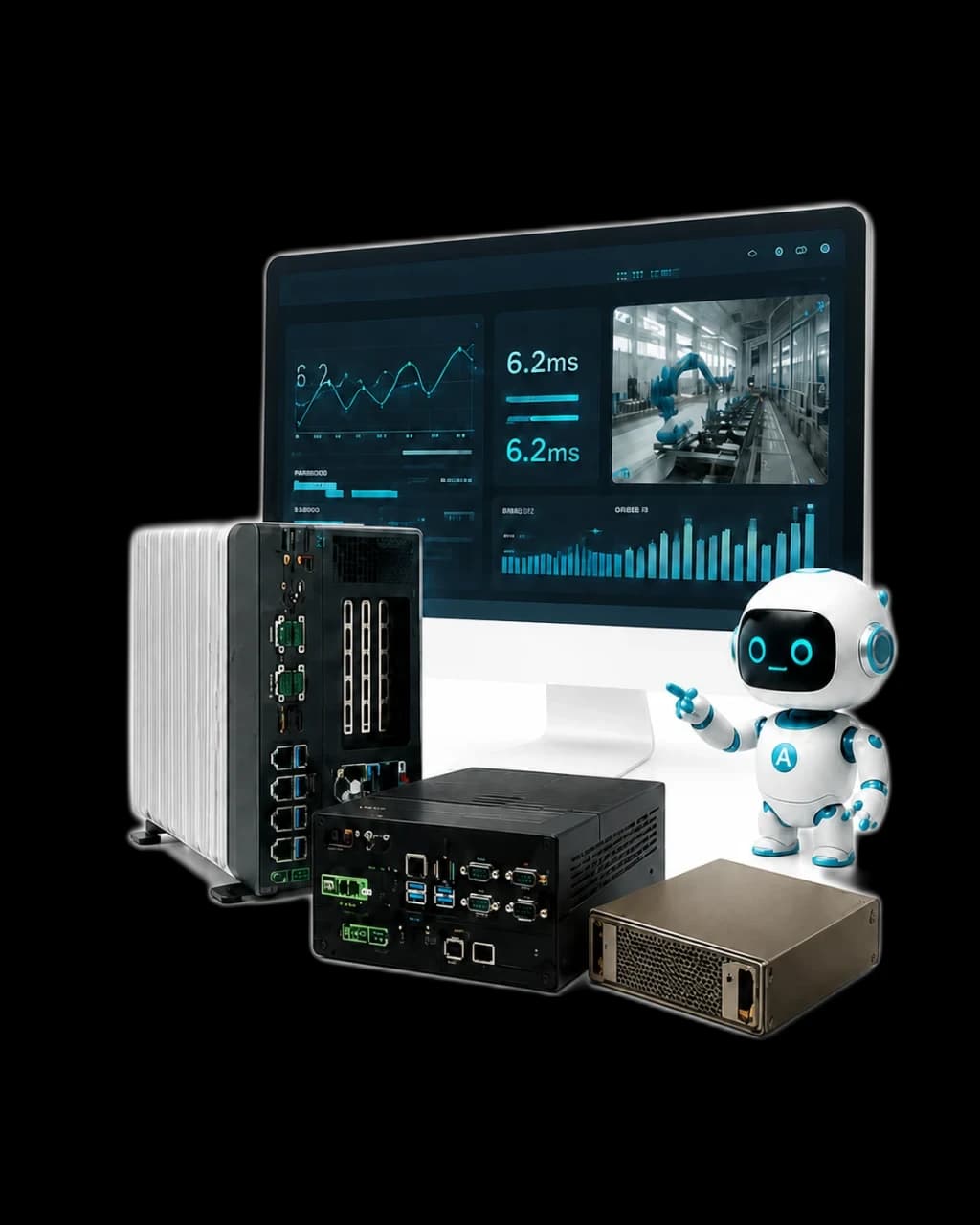 AIエッジコンピューティングのダッシュボード、産業用エッジデバイスとAIロボット