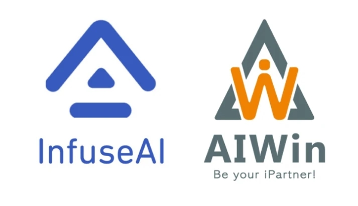 Logo của InfuseAI và AIWin đặt cạnh nhau